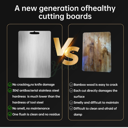 Stainless Steel Cutting Board 2-in-1 Scratch-Resistant